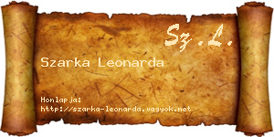 Szarka Leonarda névjegykártya